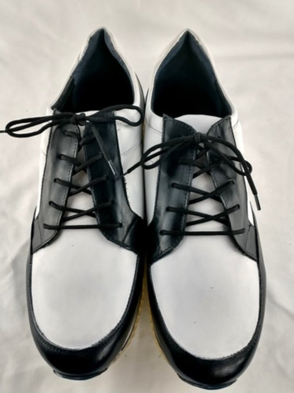 HARDYS Men's Black & White Leather Dress Shoes Size 10.5 Hardy Design